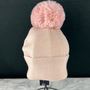 Norla - 2/$75 Beanie with pompon, soft pink. OS. NWT
